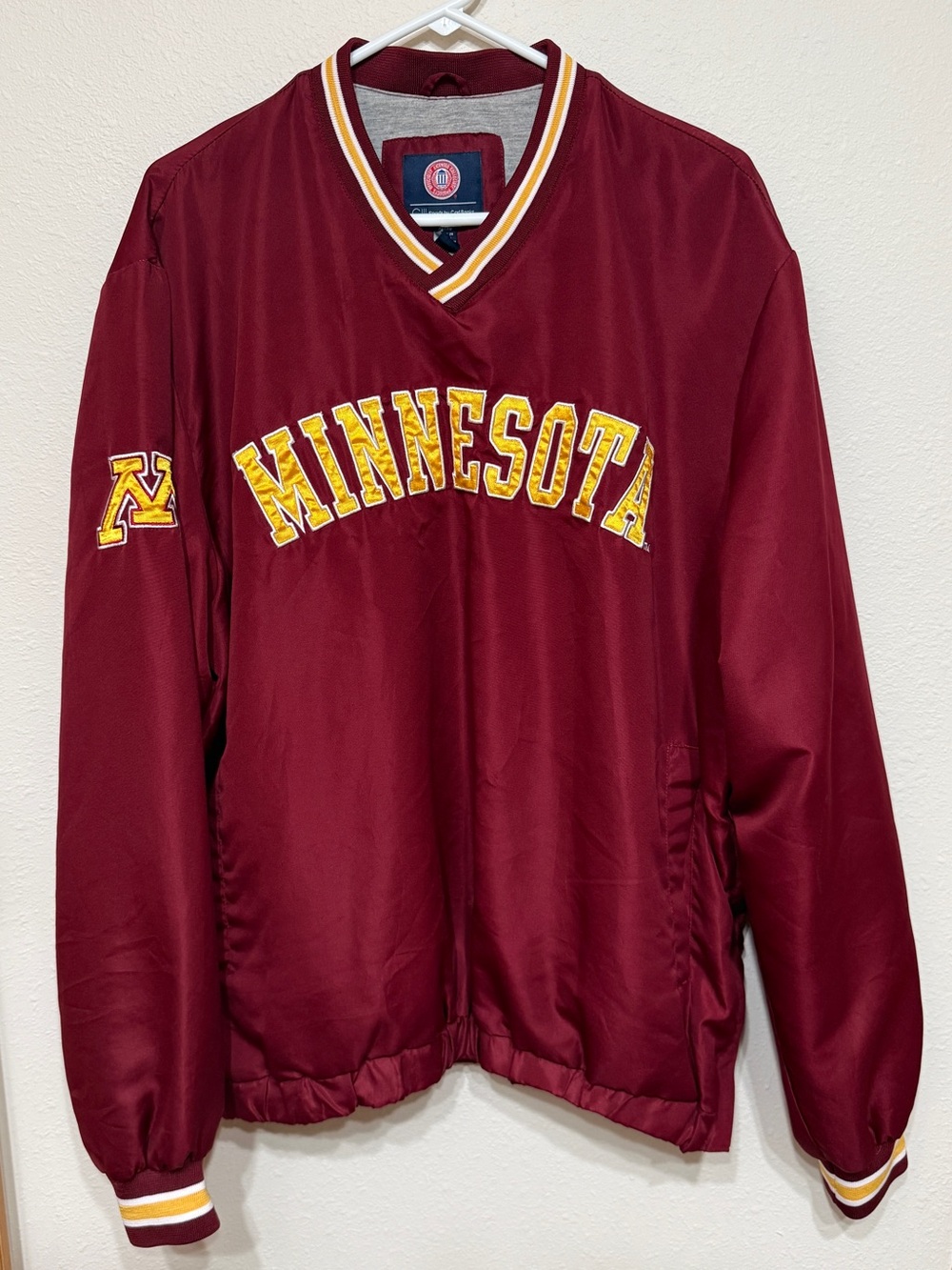 90s Vintage Minnesota Golden Gophers Maroon Pullover Jacket Windbreaker Size XL